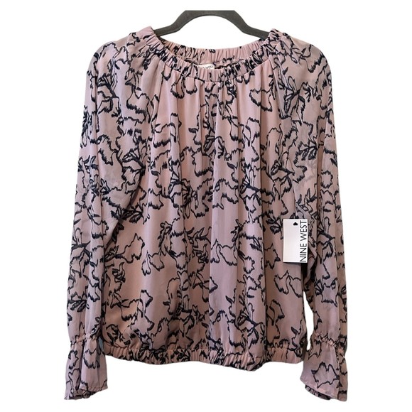 NWT Nine West Sheer Sleeve Size M - Picture 1 of 5